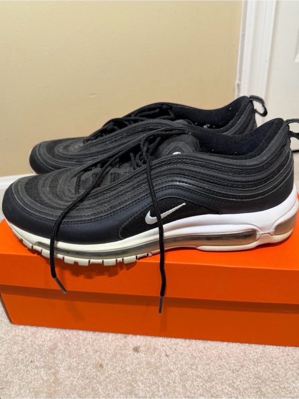 Nike Men’s Air Max 97 Black/White Running Shoes